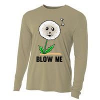 Funny Blow Me Seal Face Dandelion Meme Cooling Performance Long Sleeve Crew
