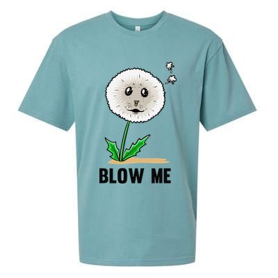 Funny Blow Me Seal Face Dandelion Meme Sueded Cloud Jersey T-Shirt