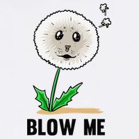 Funny Blow Me Seal Face Dandelion Meme Garment-Dyed Sweatshirt