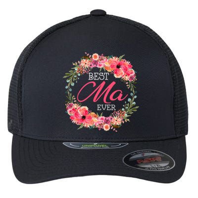 Floral Best Mama Mommy Mother Mom Happy MotherS Day Gift Flexfit Unipanel Trucker Cap