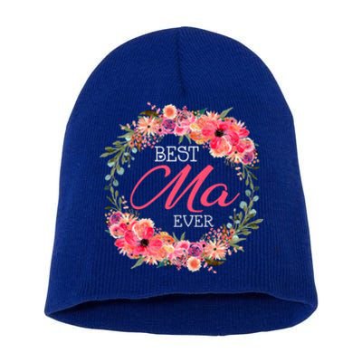 Floral Best Mama Mommy Mother Mom Happy MotherS Day Gift Short Acrylic Beanie