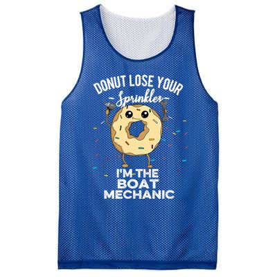 Funny Boat Mechanic Profession Marine Donut Cool Gift Mesh Reversible Basketball Jersey Tank