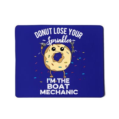 Funny Boat Mechanic Profession Marine Donut Cool Gift Mousepad