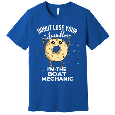 Funny Boat Mechanic Profession Marine Donut Cool Gift Premium T-Shirt