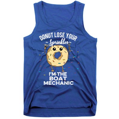 Funny Boat Mechanic Profession Marine Donut Cool Gift Tank Top