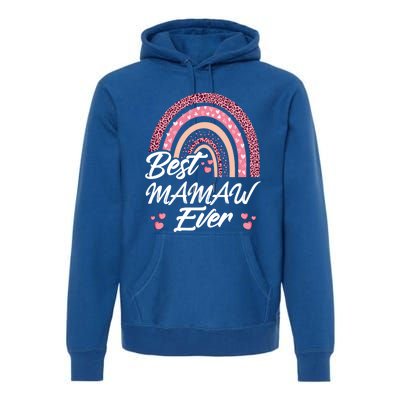 Funny Best Mamaw Ever Rainbow Cute Mothers Day Gift Premium Hoodie