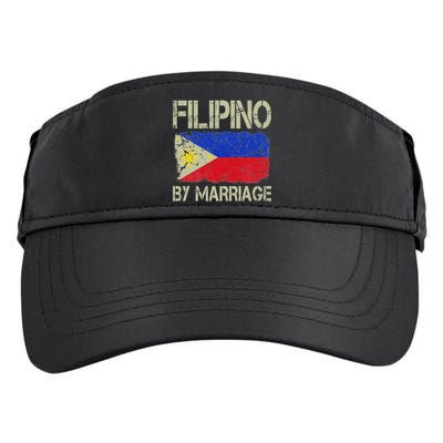 Filipino By Marriage Philippines Flag Funny Husband Wife Adult Drive Performance Visor