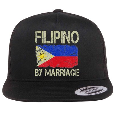 Filipino By Marriage Philippines Flag Funny Husband Wife Flatbill Hat
