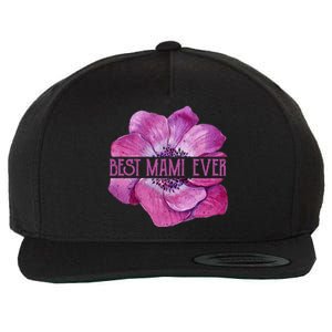 Funny Best Mami Ever Anemone Fun Grandma Gift Wool Snapback Cap