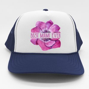 Funny Best Mami Ever Anemone Fun Grandma Gift Trucker Hat