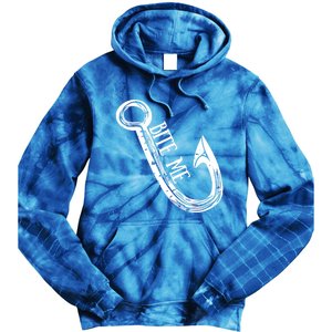 Funny Bite Me Fishing Father's Day Meaningful Gift Tie Dye Hoodie