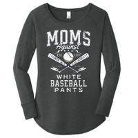 Funny Baseball Mom Moms Against White Baseball Pants Proud Women's Perfect Tri Tunic Long Sleeve Shirt