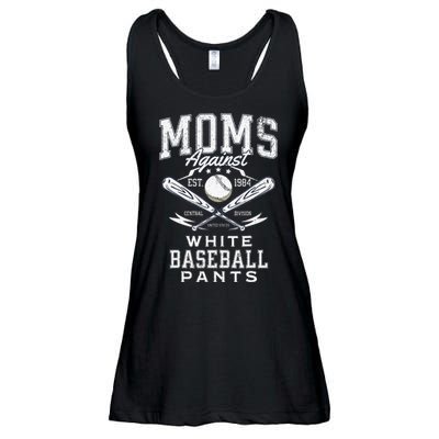 Funny Baseball Mom Moms Against White Baseball Pants Proud Ladies Essential Flowy Tank