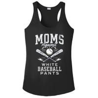 Funny Baseball Mom Moms Against White Baseball Pants Proud Ladies PosiCharge Competitor Racerback Tank