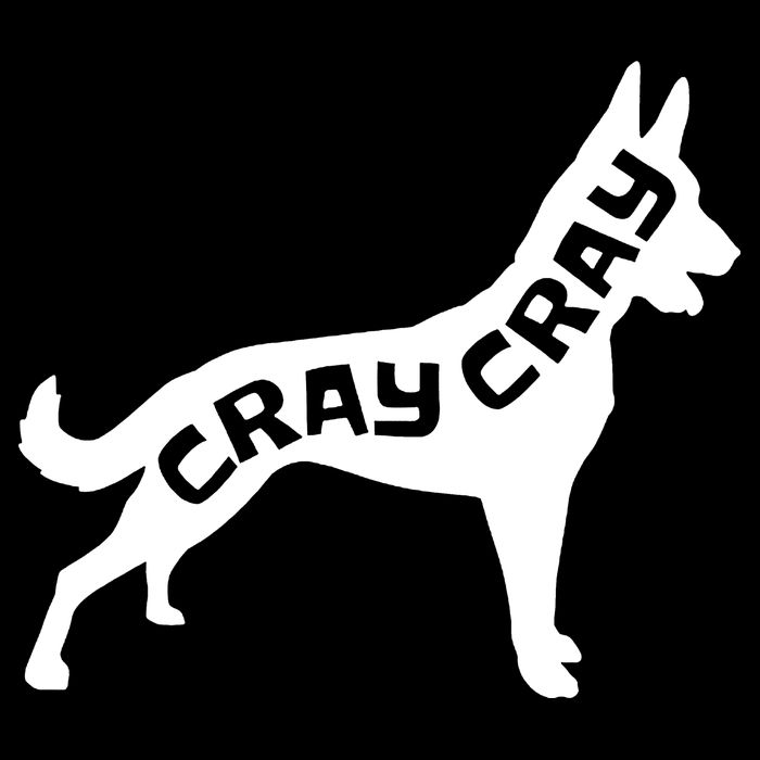 Funny Belgian Malinois Cray Cray Dog Cropped Pullover Crew