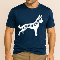 Funny Belgian Malinois Cray Cray Dog Cooling Performance Crew T-Shirt