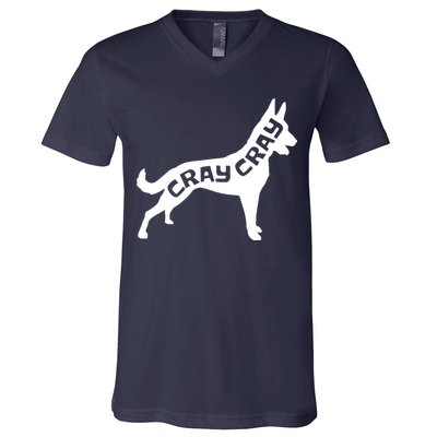 Funny Belgian Malinois Cray Cray Dog V-Neck T-Shirt