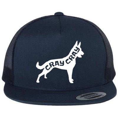 Funny Belgian Malinois Cray Cray Dog Flatbill Hat