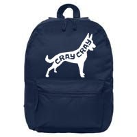 Funny Belgian Malinois Cray Cray Dog 16 in Basic Backpack