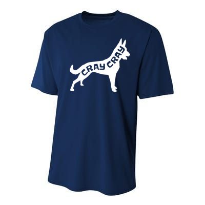 Funny Belgian Malinois Cray Cray Dog Youth Performance Sprint T-Shirt