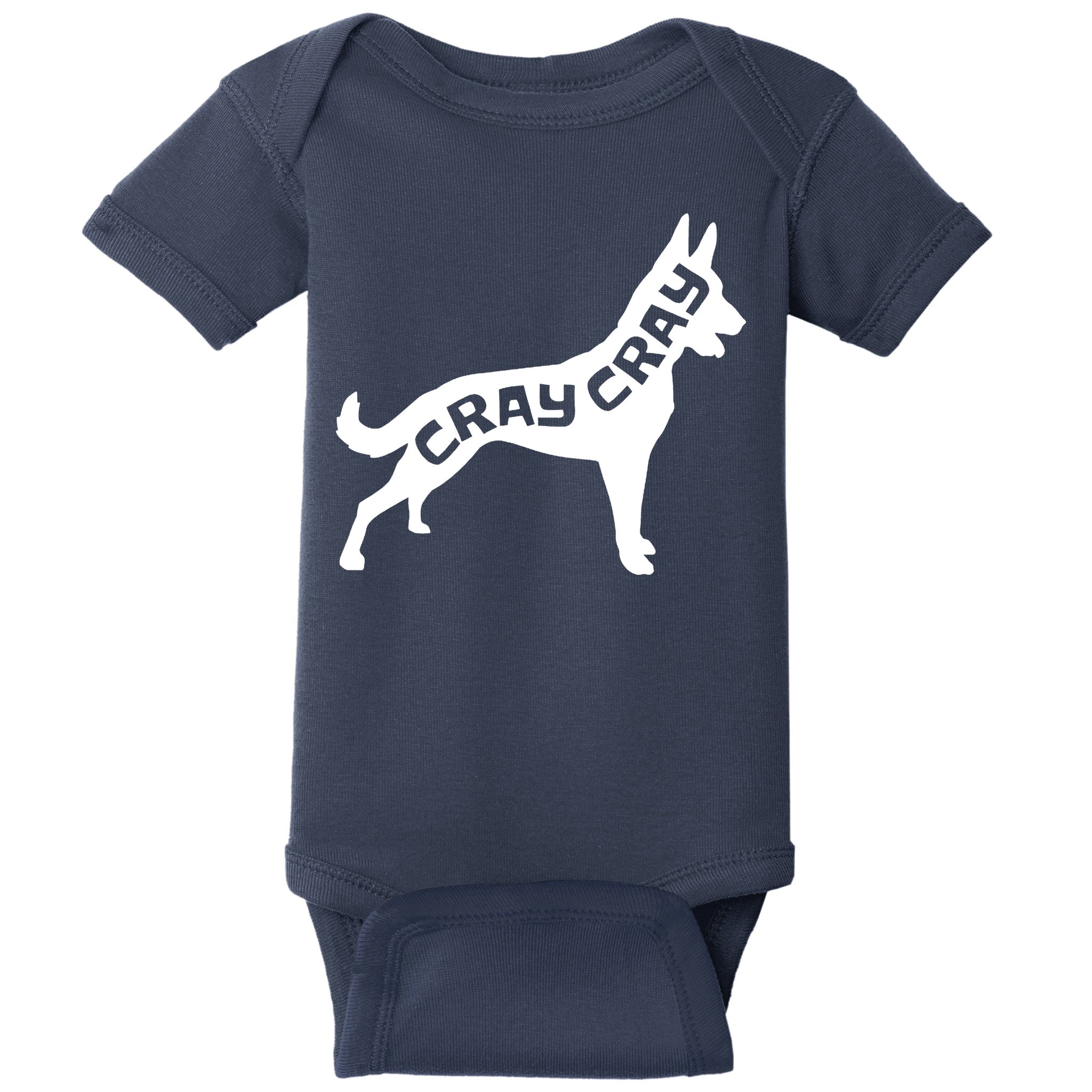 Funny Belgian Malinois Cray Cray Dog Baby Bodysuit
