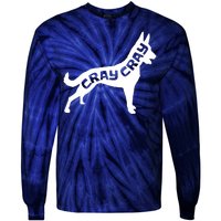 Funny Belgian Malinois Cray Cray Dog Tie-Dye Long Sleeve Shirt