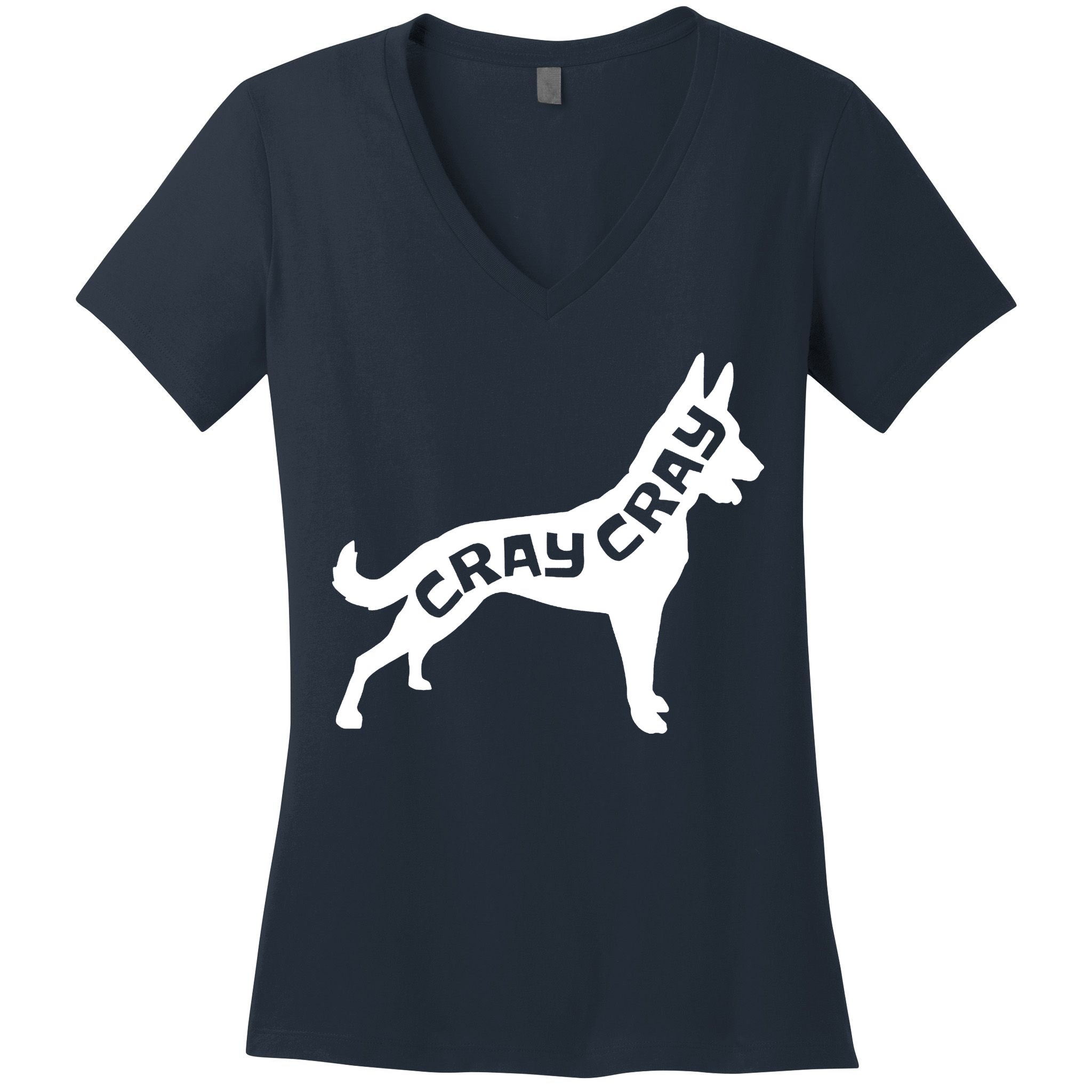 Funny Belgian Malinois Cray Cray Dog Women's V-Neck T-Shirt