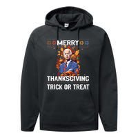 Funny Biden Meme Merry 4th Of Thanksgiving Trick Or Treat Performance Fleece Hoodie