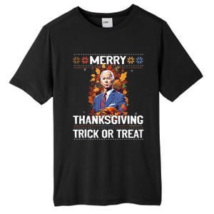 Funny Biden Meme Merry 4th Of Thanksgiving Trick Or Treat Tall Fusion ChromaSoft Performance T-Shirt