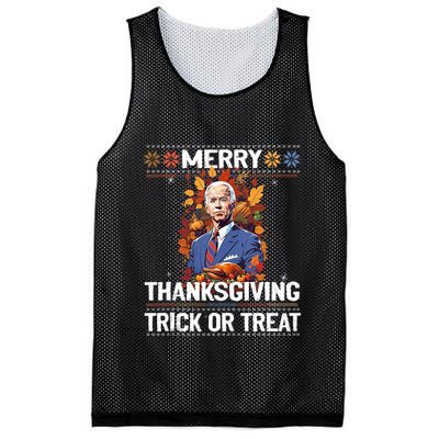 Funny Biden Meme Merry 4th Of Thanksgiving Trick Or Treat Mesh Reversible Basketball Jersey Tank