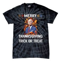 Funny Biden Meme Merry 4th Of Thanksgiving Trick Or Treat Tie-Dye T-Shirt