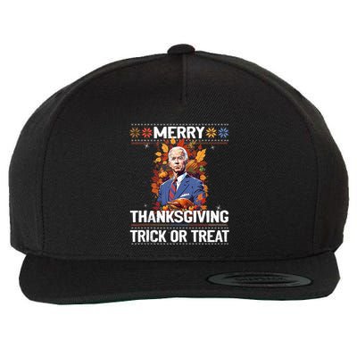 Funny Biden Meme Merry 4th Of Thanksgiving Trick Or Treat Wool Snapback Cap