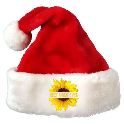 Funny Best Mami Ever Sunflower Fun Grandma Gift Premium Christmas Santa Hat