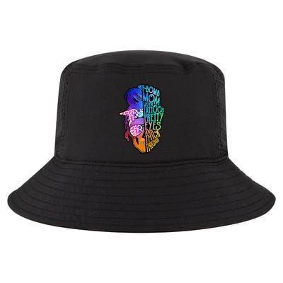 F Bomb Mom With Tattoos, Pretty Eyes, Mother's Day, Mama Cool Comfort Performance Bucket Hat