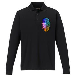 F Bomb Mom With Tattoos, Pretty Eyes, Mother's Day, Mama Performance Long Sleeve Polo