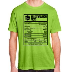 Funny Basketball Mom Nutrition Facts Proud Parent Cute Gift Adult ChromaSoft Performance T-Shirt