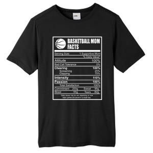 Funny Basketball Mom Nutrition Facts Proud Parent Cute Gift Tall Fusion ChromaSoft Performance T-Shirt