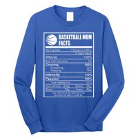 Funny Basketball Mom Nutrition Facts Proud Parent Cute Gift Long Sleeve Shirt