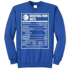 Funny Basketball Mom Nutrition Facts Proud Parent Cute Gift Sweatshirt