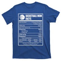 Funny Basketball Mom Nutrition Facts Proud Parent Cute Gift T-Shirt