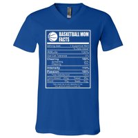 Funny Basketball Mom Nutrition Facts Proud Parent Cute Gift V-Neck T-Shirt