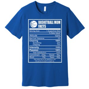 Funny Basketball Mom Nutrition Facts Proud Parent Cute Gift Premium T-Shirt