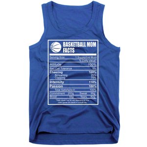 Funny Basketball Mom Nutrition Facts Proud Parent Cute Gift Tank Top