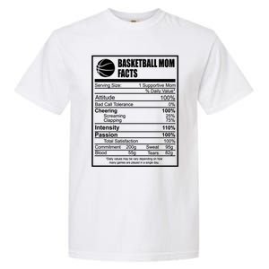 Funny Basketball Mom Nutrition Facts Proud Parent Cute Gift Garment-Dyed Heavyweight T-Shirt