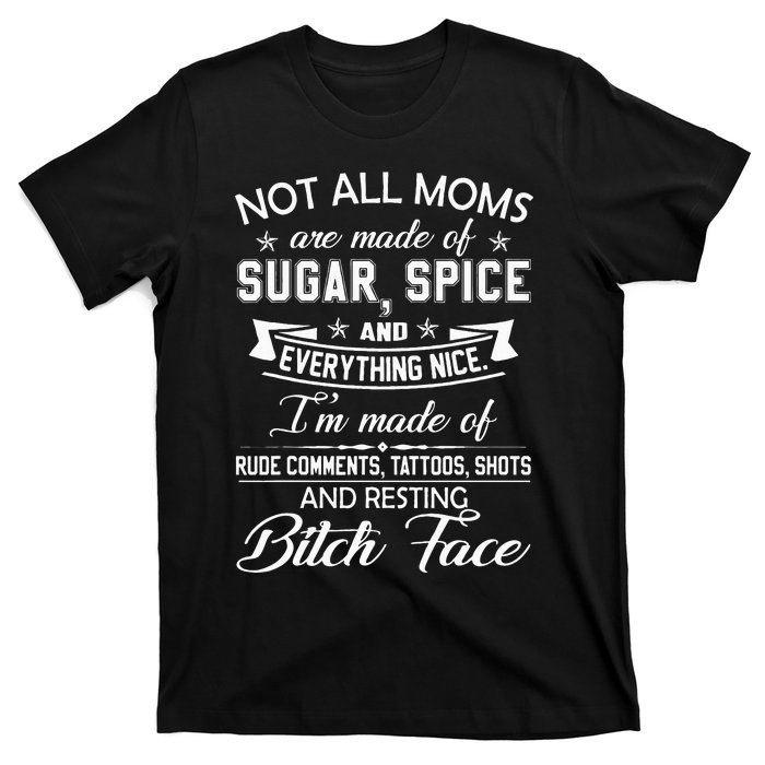 F Bomb Mom With Tattoos Pretty Eyes And Thick Thighs T-Shirt