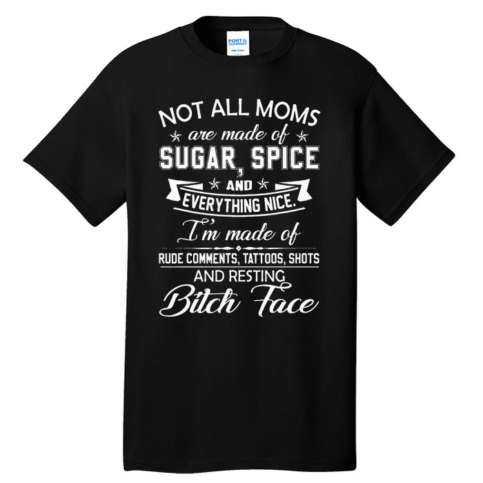 F Bomb Mom With Tattoos Pretty Eyes And Thick Thighs Tall T-Shirt