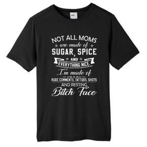 F Bomb Mom With Tattoos Pretty Eyes And Thick Thighs Tall Fusion ChromaSoft Performance T-Shirt