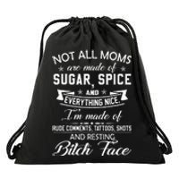 F Bomb Mom With Tattoos Pretty Eyes And Thick Thighs Drawstring Bag