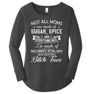 F Bomb Mom With Tattoos Pretty Eyes And Thick Thighs Women's Perfect Tri Tunic Long Sleeve Shirt