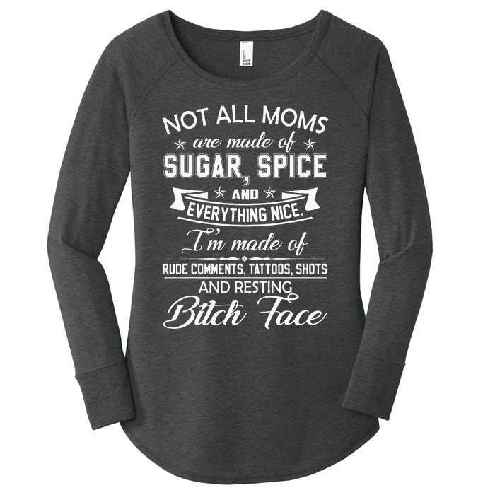 F Bomb Mom With Tattoos Pretty Eyes And Thick Thighs Women's Perfect Tri Tunic Long Sleeve Shirt